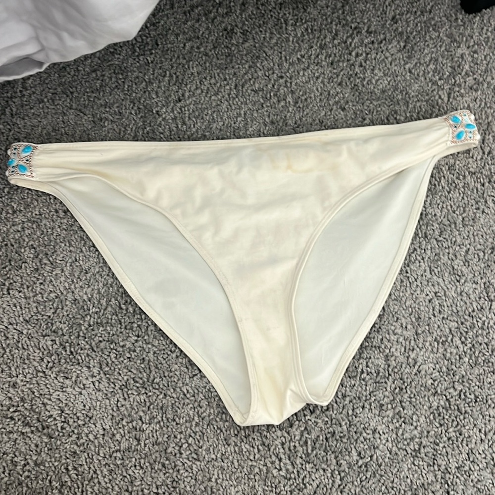 White & Blue Gem Bikini Bottom